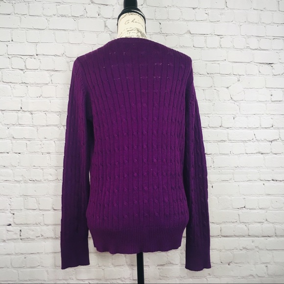 St Johns Bay purple sweater size Large L - Picture 2 of 8